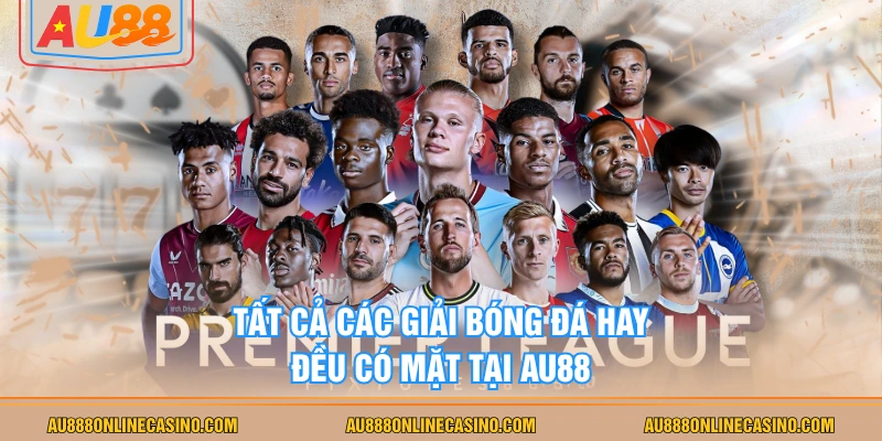 Tất cả các giải bóng đá hay đểu có mặt tại AU88